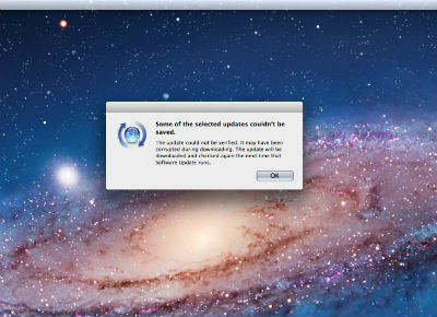 Mac software update tidak bisa di saved